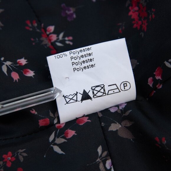 RoFa Moden Womens US 4 100% Wool Red Cropped Coat 3/4 Bell Sleeve Academia Chic - Picture 8 of 8